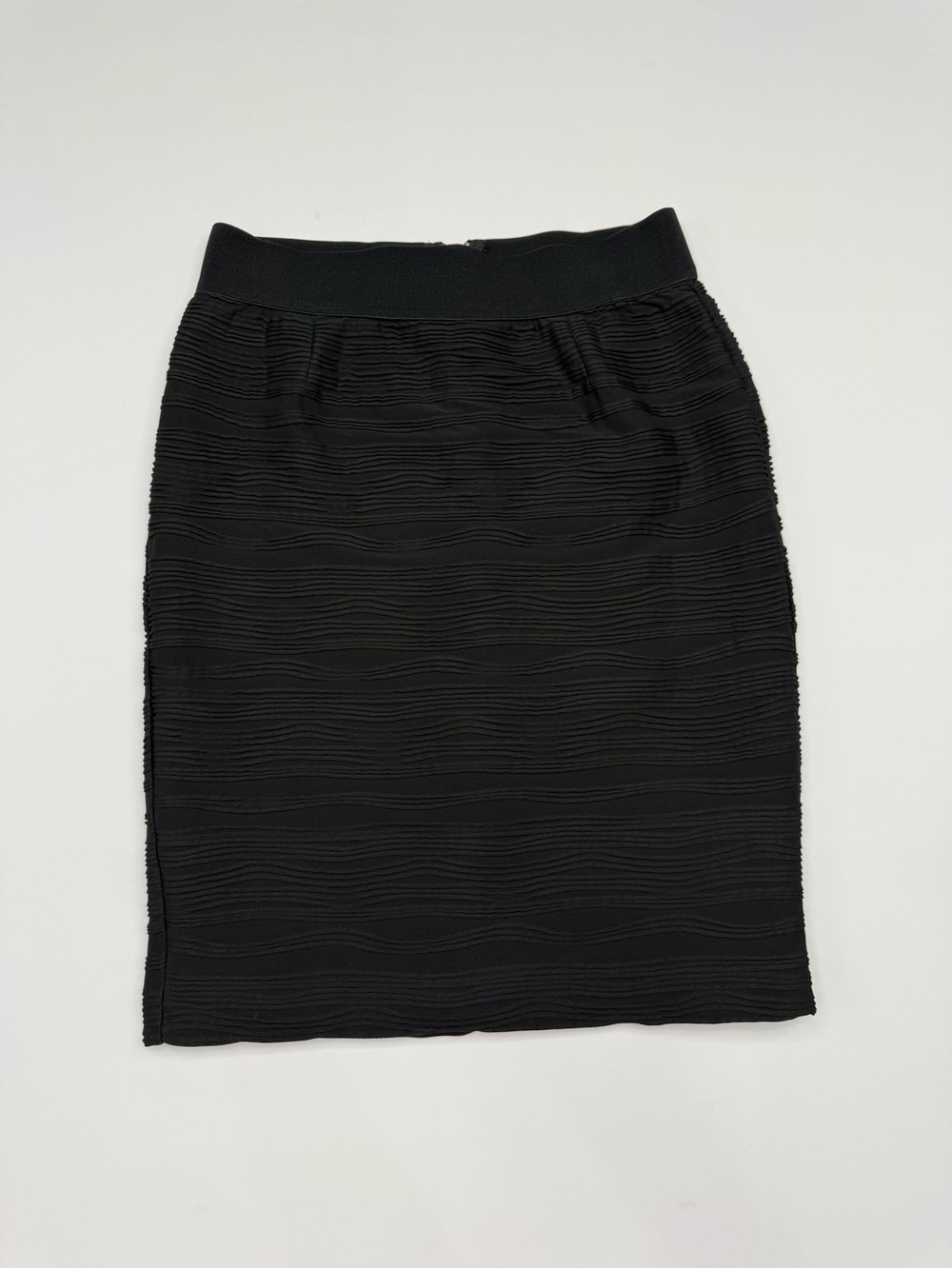Alfani Black Textured Pencil Skirt
